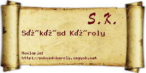 Sükösd Károly névjegykártya